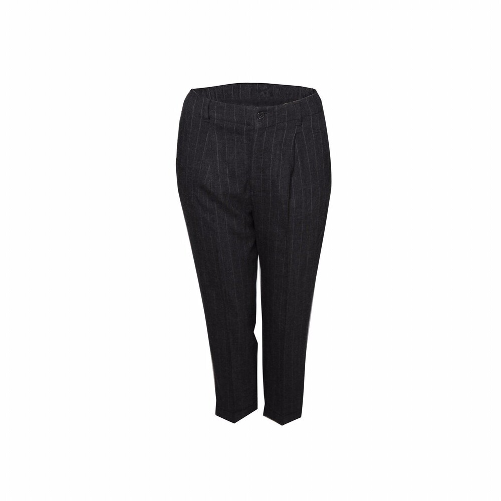 Black Tape Dex women's Pinstripe Dark Grey Trouser Pants Size M Petite 6 $73